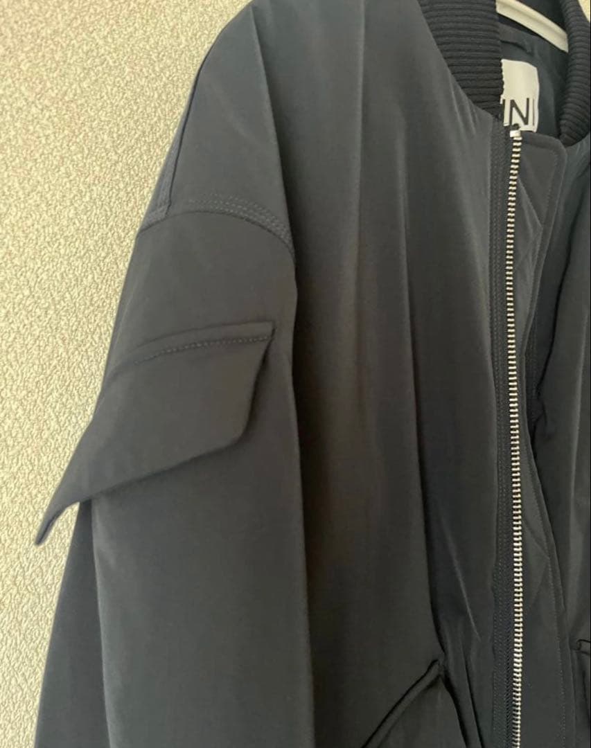 GANNI ネイビー ボンバー 中綿 MA-1 ジャケット ブルゾン XXS - メルカリ