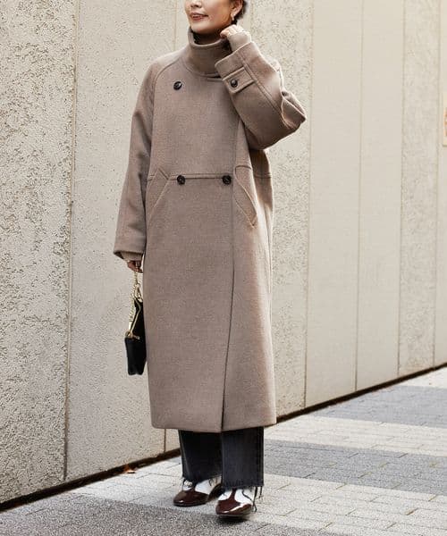 24AW WビーバーコクーンW前スタンドコート - メルカリ