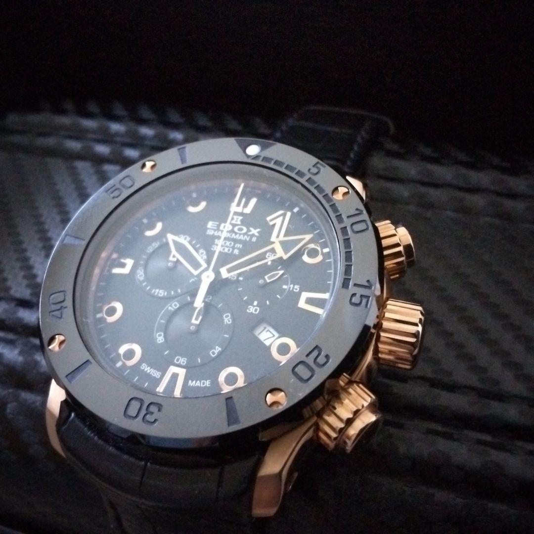 EDOX□シャークマン□500M防水□限定モデル□エドックス□ローズ