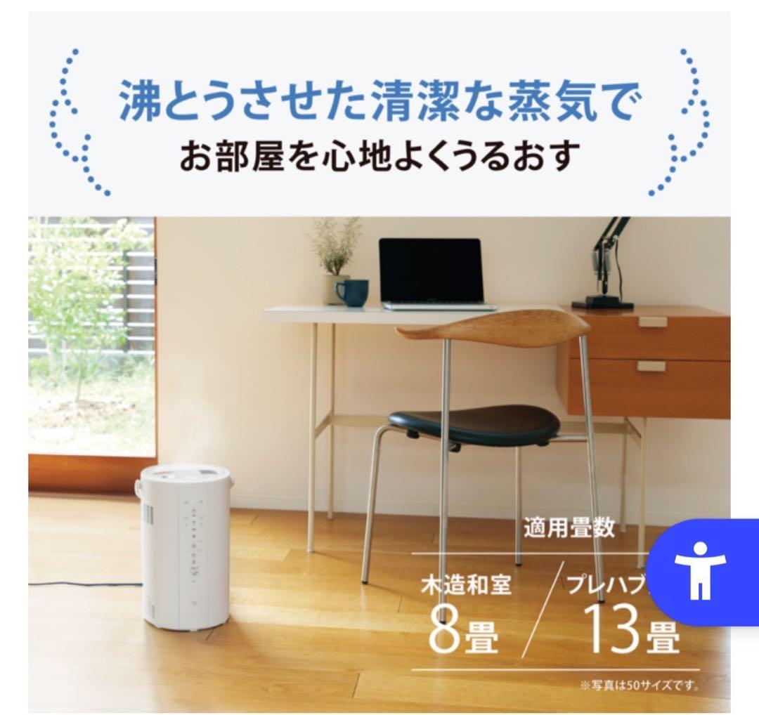 スチーム式加湿器 グレー 4.0L