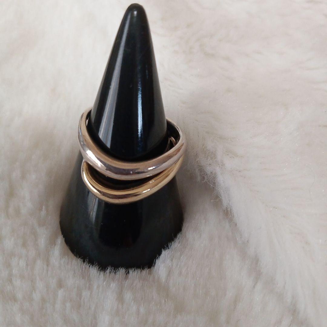 ぽ*ん様 「Ef et pe」K18＆SV925　デザインリング　9号　美品 d-bdi-mkr-7166_1.jpg