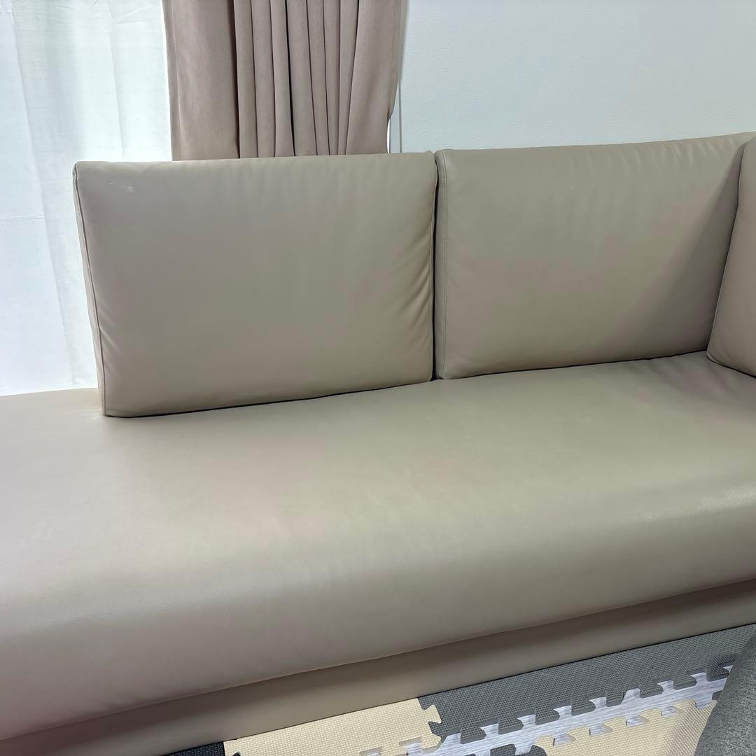 引取セール3万円 ベージュ コーナーソファ L字型 ニトリ LD1Nシールド