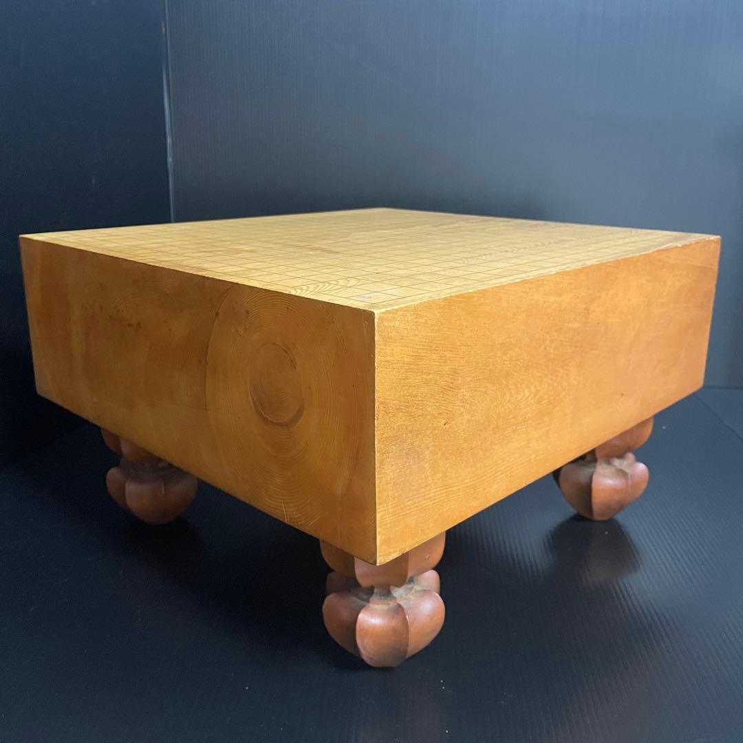 本榧碁盤】14cm厚 4寸6分 香気漂う 重厚15.8kg 桐箱