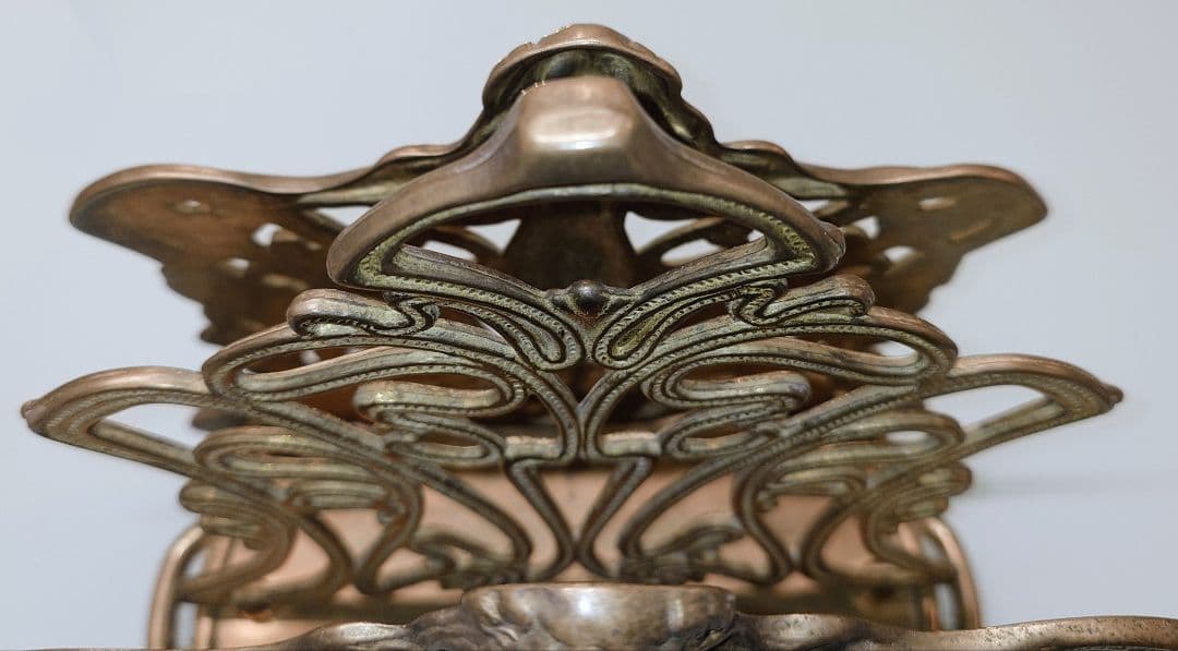 アールヌーボー風ブロンズナプキンスタンド レターラック アンティーク