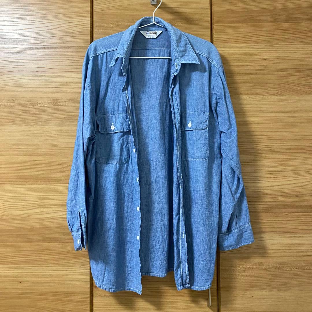 90's five brother USA製 シャンブレーワークシャツ L 90s USA製 シャンブレーシャツ | ビンテージ 4XL - 札幌 ビンテージ