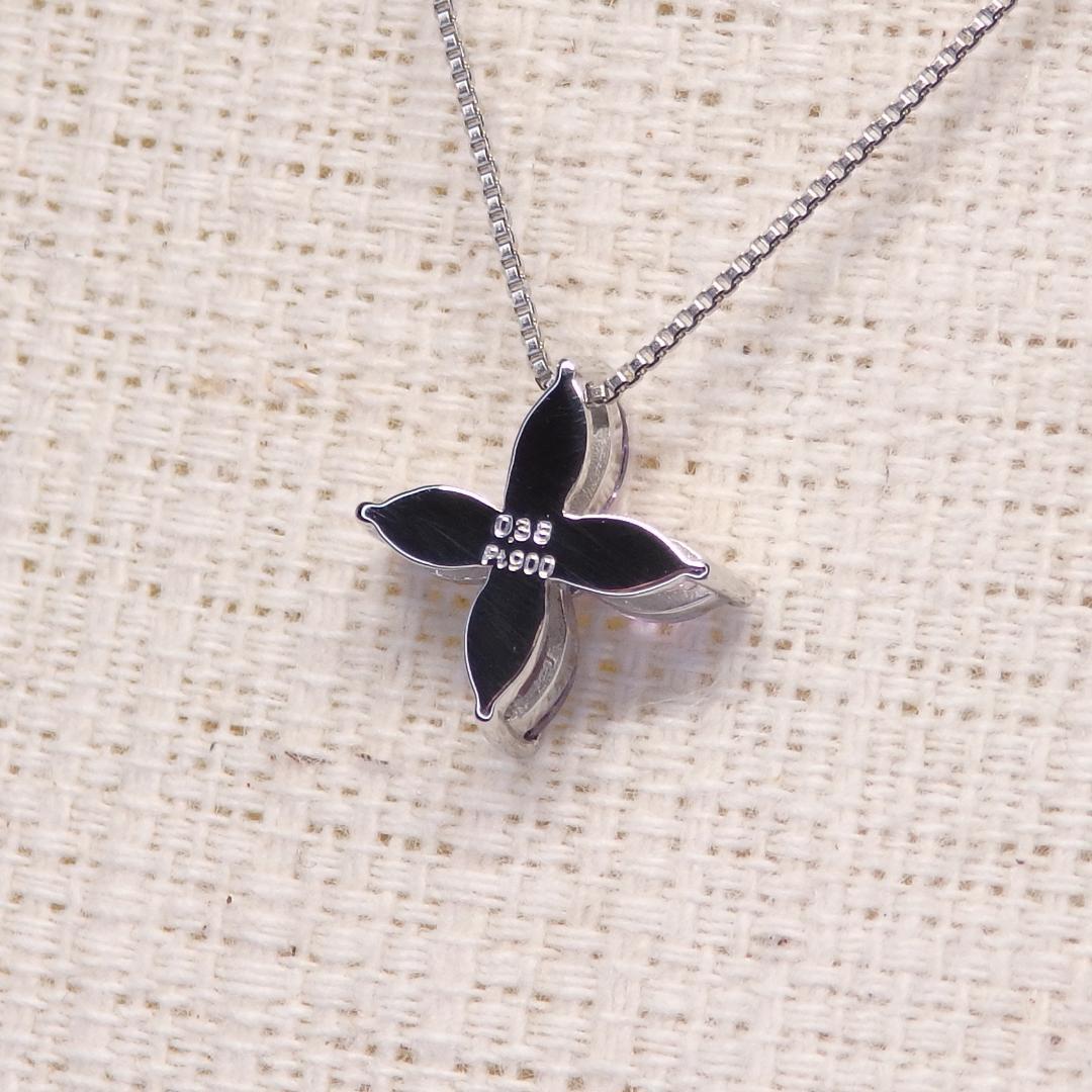 パープルサファイア ペンダントTOP A6057 0.38ct プラチナPt 星