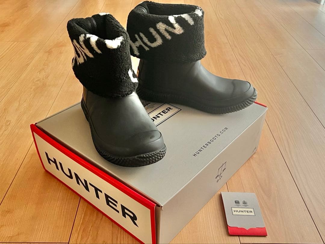 ※ Haruchanmarch 美品【HUNTER】ファー付きスノーブーツ HUNTER（ハンター） ブーツ ショート スノーブーツ パファー