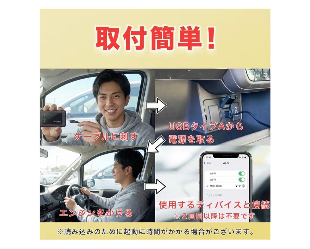 ○車内Wi-Fi簡単構築○バッテリーレスで夏も安全○割安なGB買い切りで