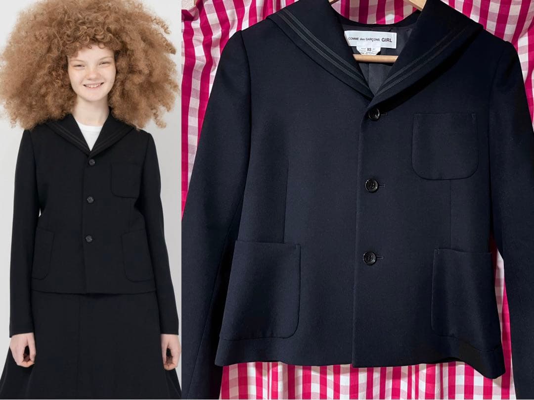 今期 コムデギャルソンガール 2024SS セーラージャケット - メルカリ