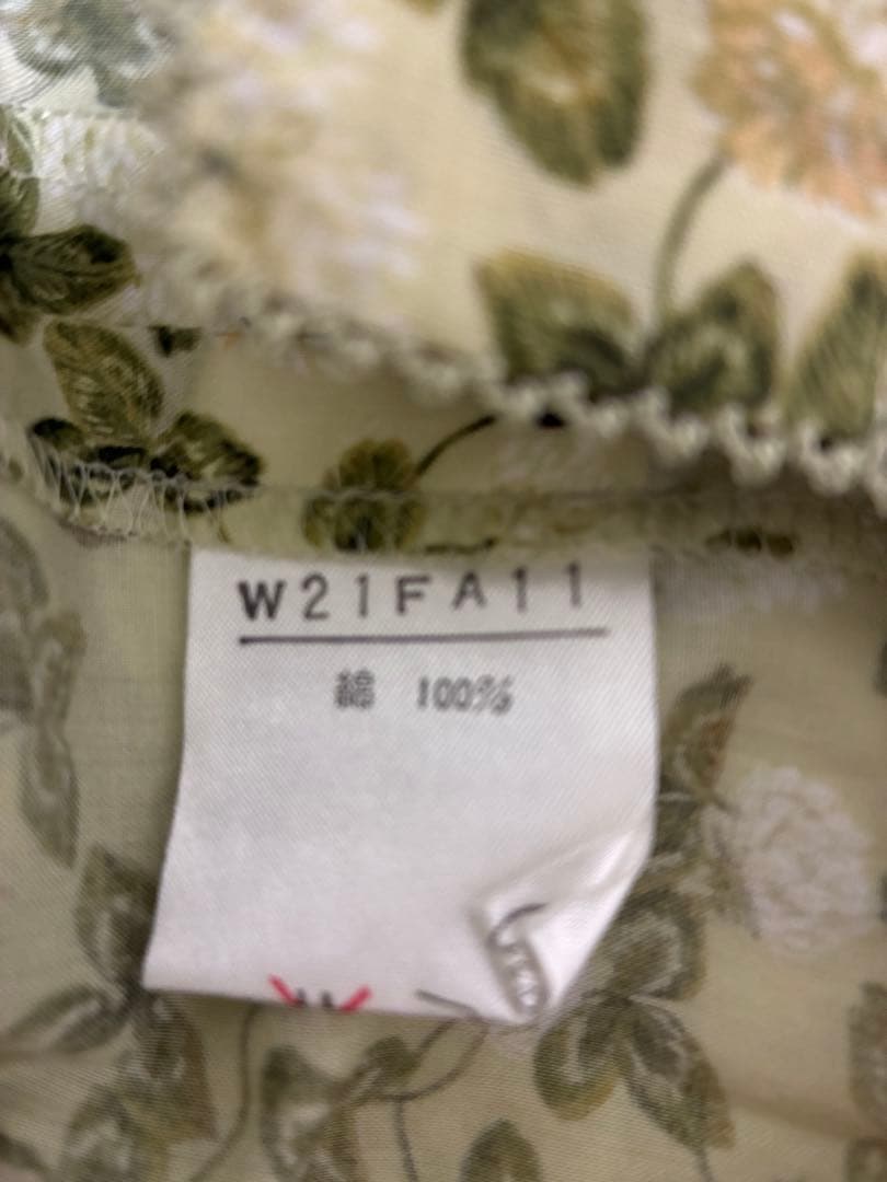 極美品✨ワンダフルワールド カネコイサオ 花柄レース襟 半袖ロング