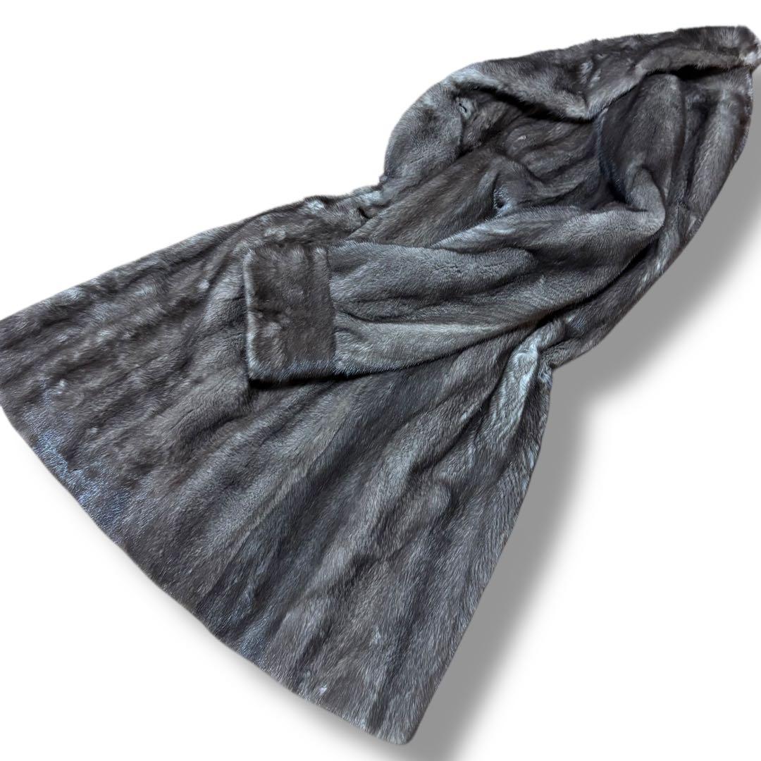 美品/EMBA/ブルーアイリス/ミンクファー/セミロングコート/15号 - メルカリ