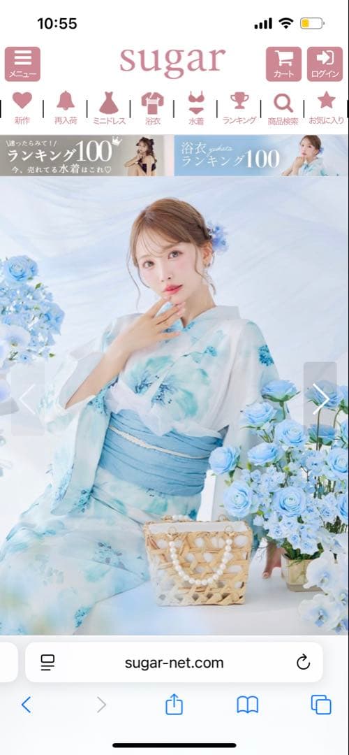 ブルーグレイニュアンスフラワー浴衣Y-9111-nz-dzh-BL-F-25MY ブルーグレイニュアンスフラワー浴衣Y-9111-nz-dzh-BL-F-25MY 即日発送