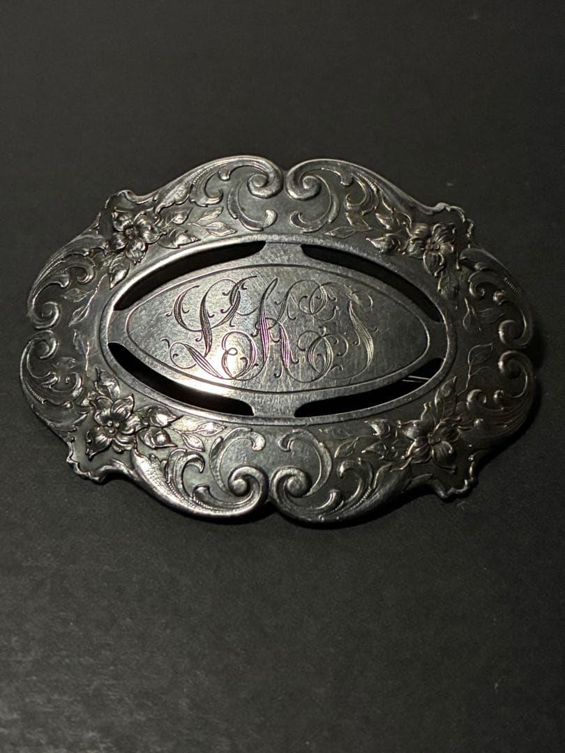 イギリス製 スターリングシルバー ブローチ／英国アンティーク／モノグラム刻印純銀 楽天市場】【SOLD OUT】イギリス 英国 シルバー 刻印入り ジュエリー