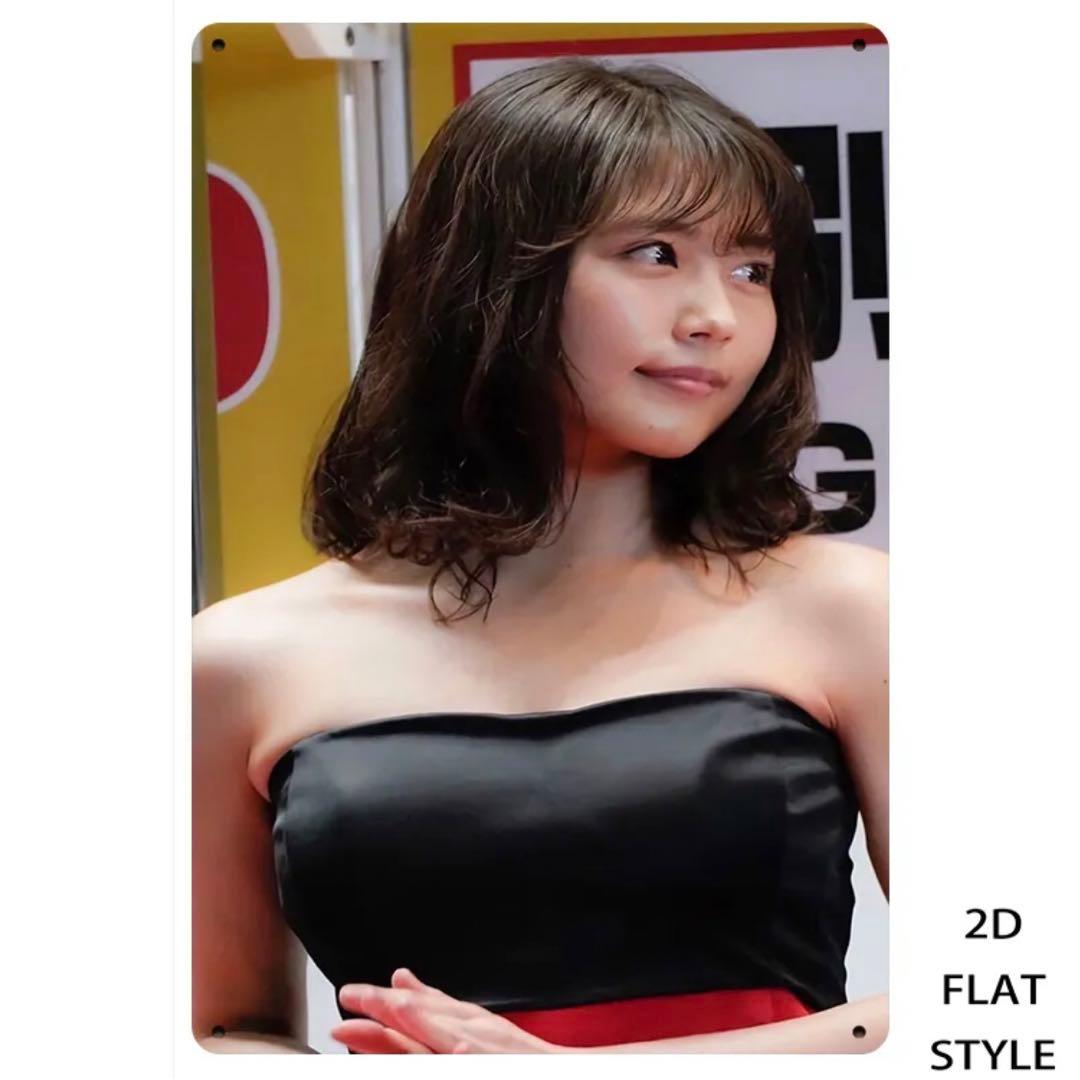 美女の横顔 ブリキ看板 メタルプレート メタルポスター アイドル 女優