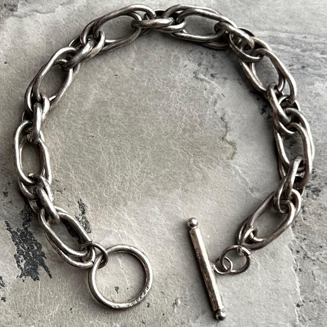 ヴィンテージ ダブル チェーン オーバルフープ メキシコ ブレスレット