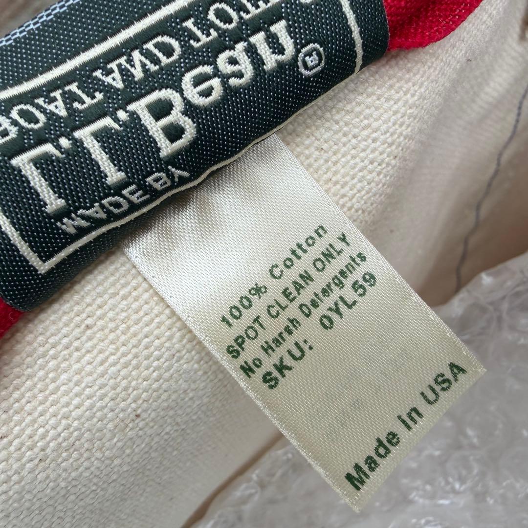 old◎90s L.L.Bean ビーントート ジップトップ 赤 large