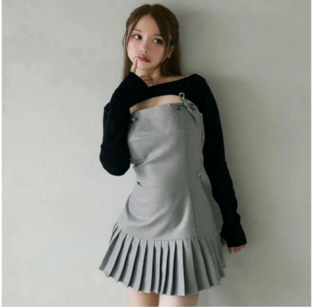 正規品andmary Karen knit set mini dress グレー - メルカリ