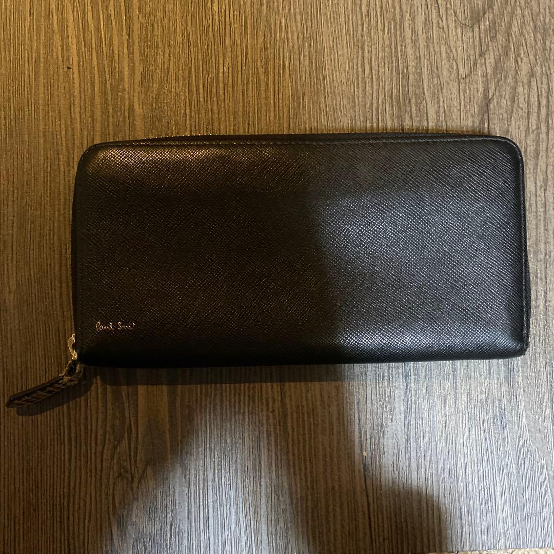 ポールスミス 長財布 ラウンドファスナー サフィアーノレザー ブラック