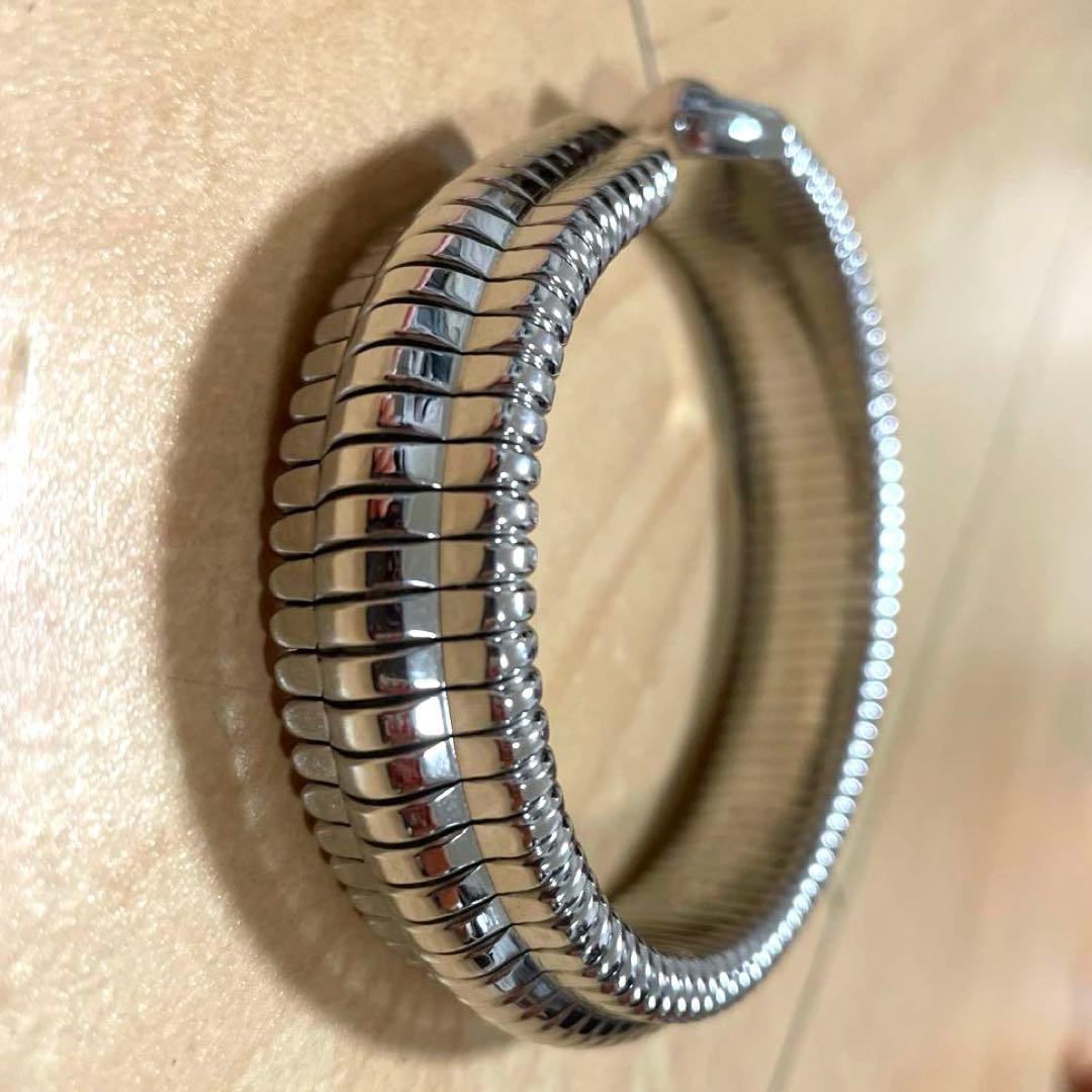 美品 orgone オルゴンリング バングル ブレスレット シルバー系 施術用