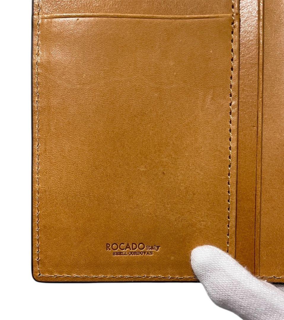 ROCADO ロカド シェルコードバン 二つ折り 長財布 馬革 ダークグリーン