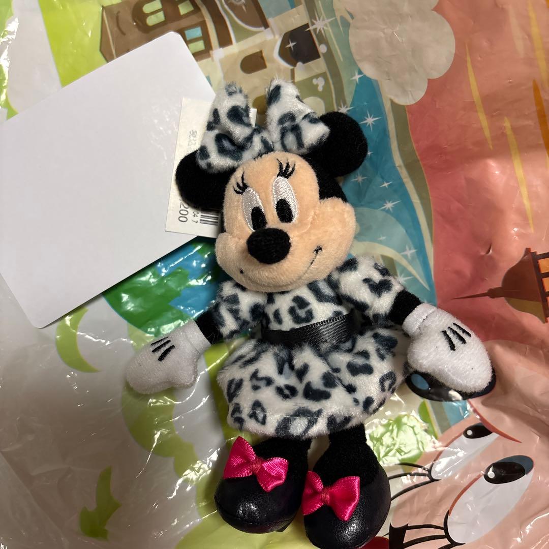 ミニー ディズニー ヒョウ柄 ぬいぐるみ チャーム レオパード