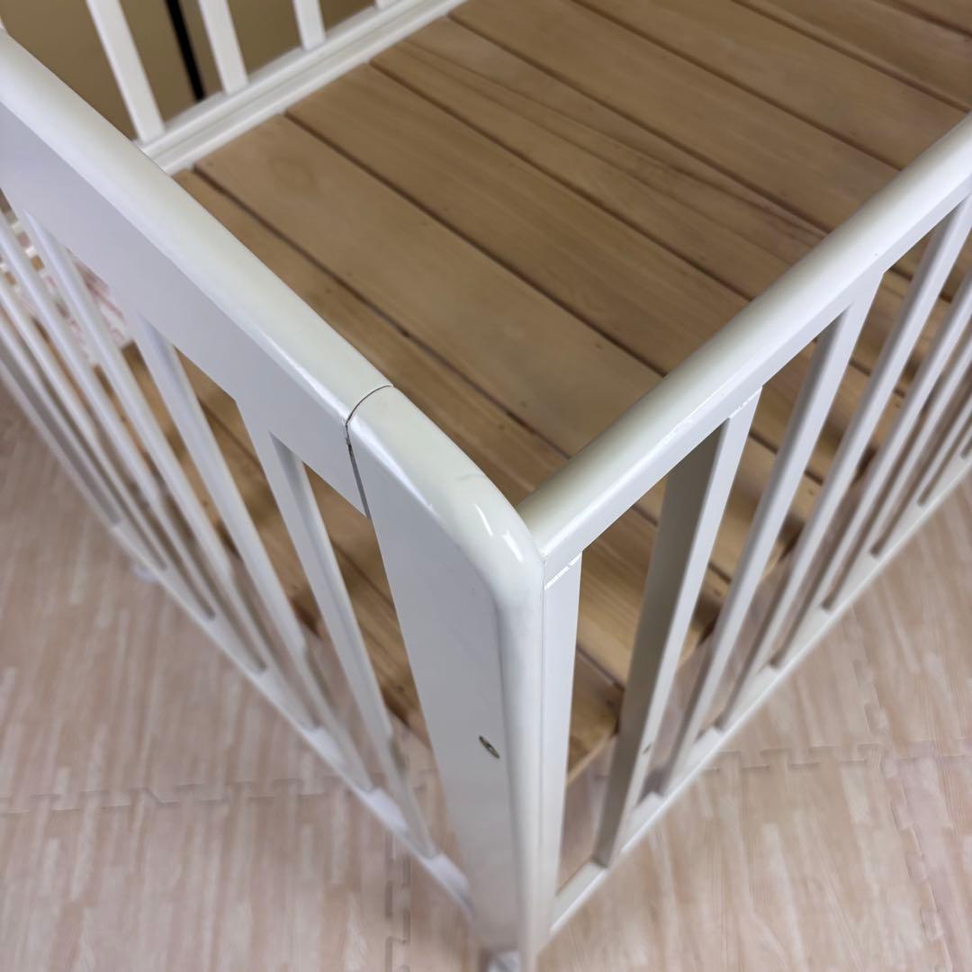 ☆除菌清掃済☆美品☆カトージ 立ちベッド シンプルコンフォートF 白