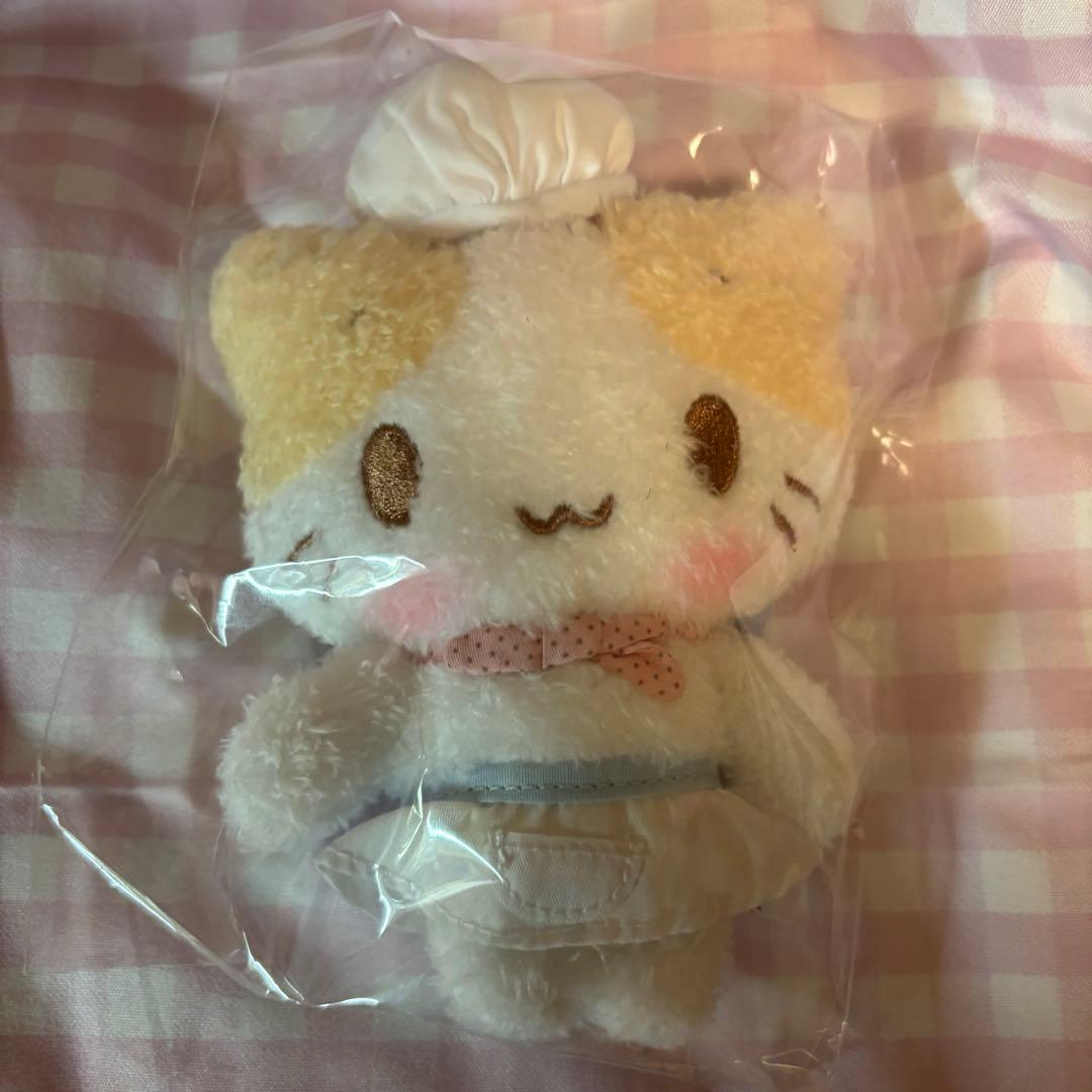 マシュマロみたいなふわふわにゃんこ マスコット カラビナ付き コック