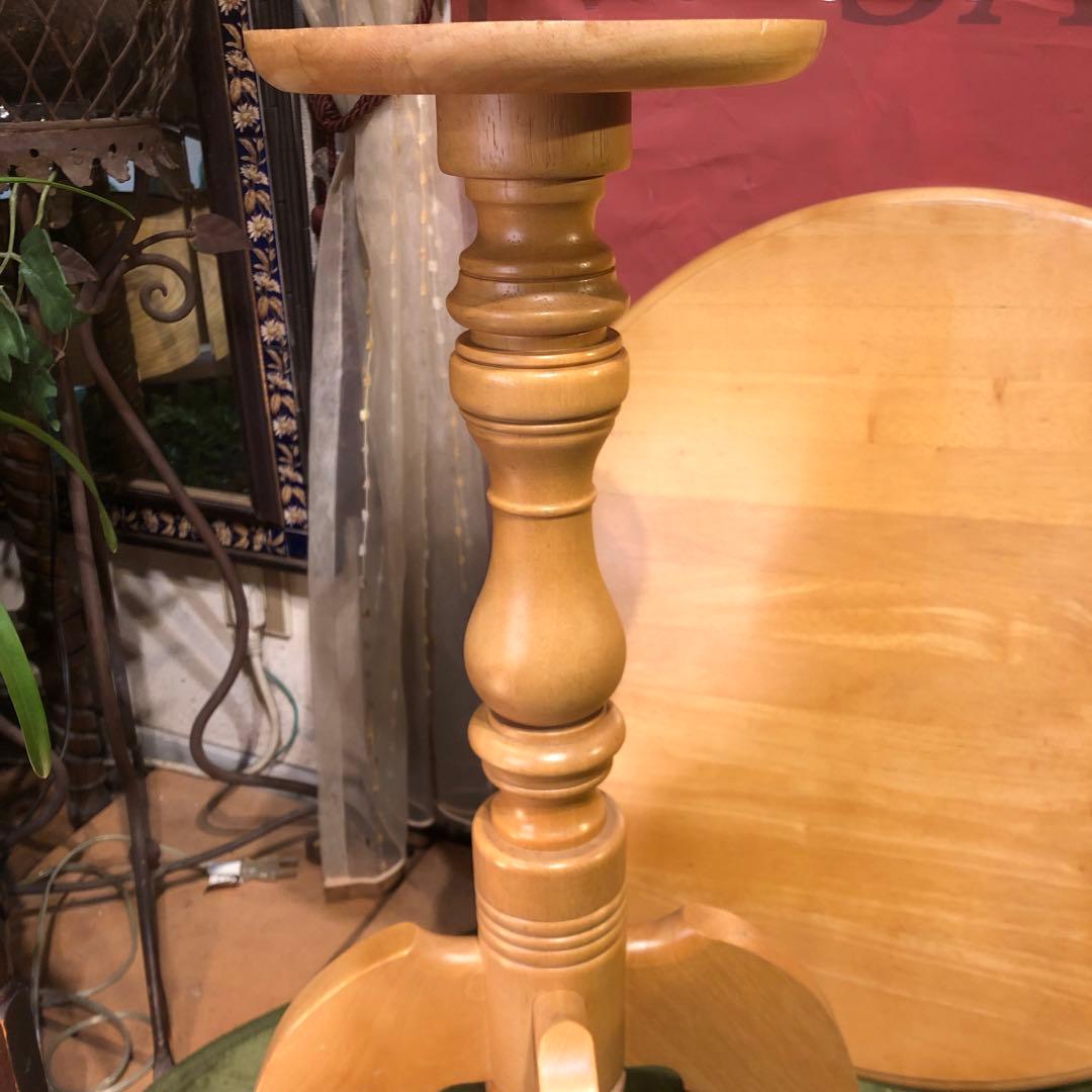 70's ヴィンテージ スピンドルレッグ コンパクト ラウンドテーブル