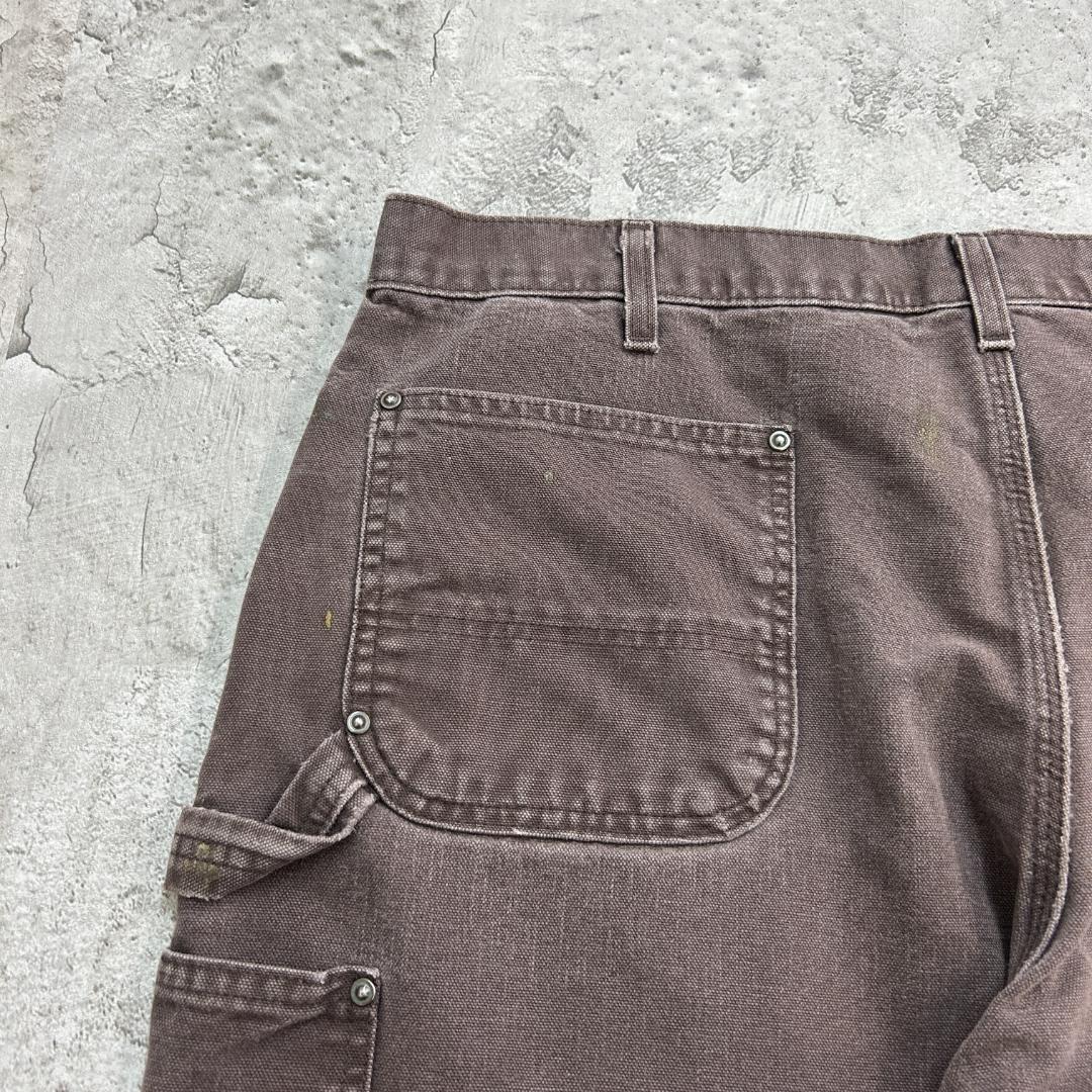 Carhartt ダブルニーダックペインターパンツ W39 ダークブラウン 古着