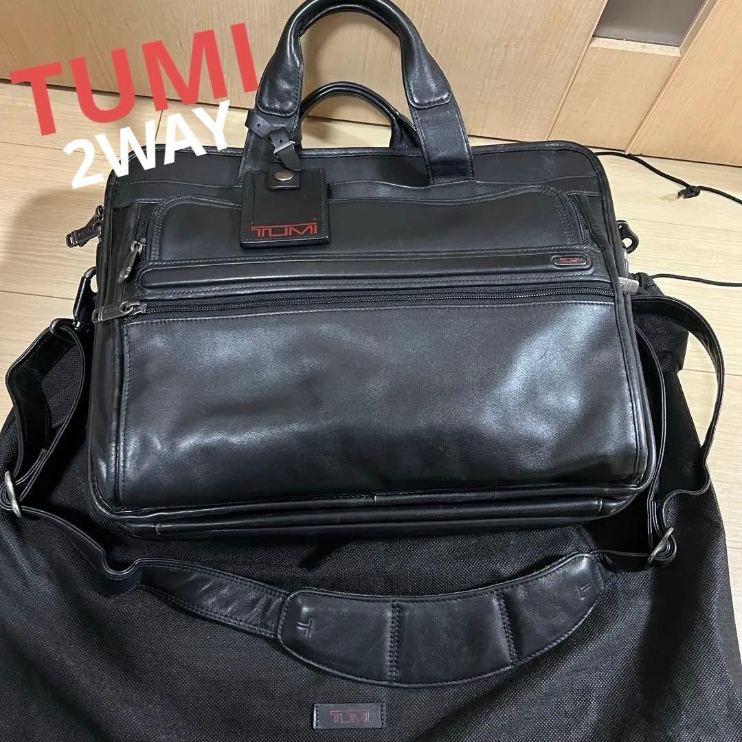 TUMI トゥミ ビジネスバッグ ナパレザー ブラック 2way 96130D4 - メルカリ