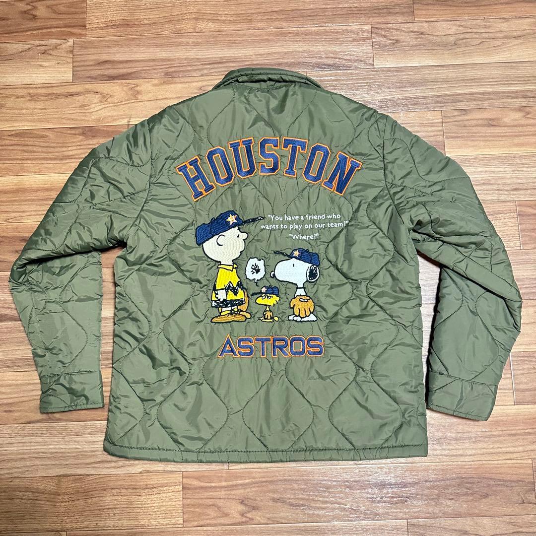 HOUSTON（ヒューストン） MLB×PEANUTS キルティングジャケット ヒューストン HOUSTON MLB×PEANUTS キルティングジャケット （OD