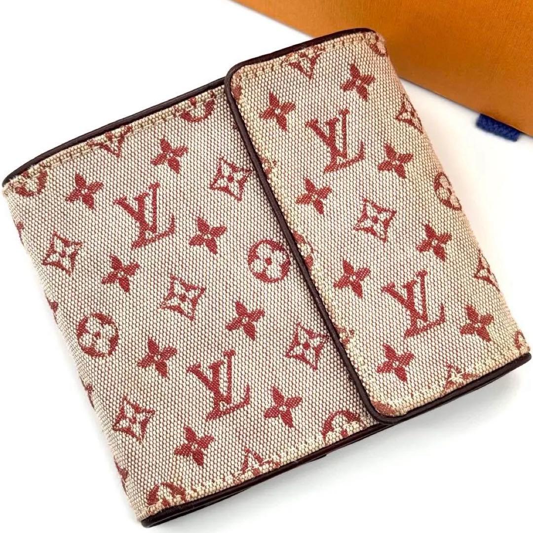 ルイヴィトン モノグラムミニ ポルトビエカルト クレディ チェリー 三