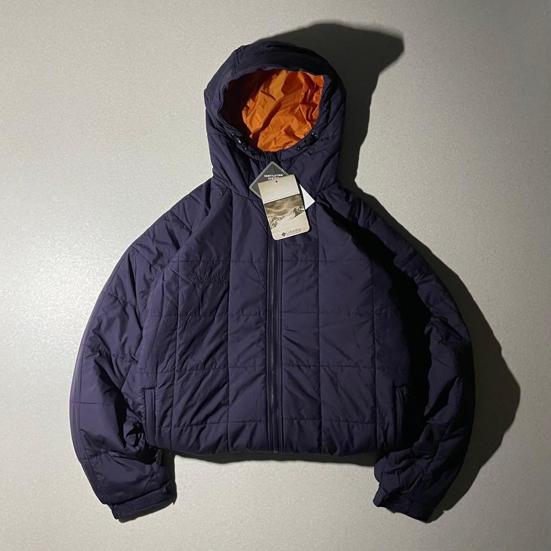 Columbia hooded puffer jacket 短丈 tech L - メルカリ