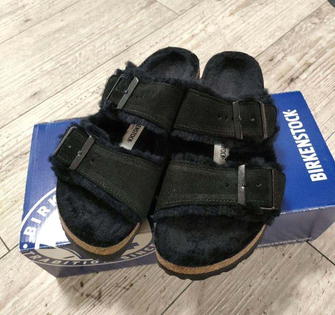 ビルケンシュトック アリゾナファーサンダル ブラック37 BIRKENSTOCK（ビルケンシュトック） サンダル ARIZONA/アリゾナ ファー