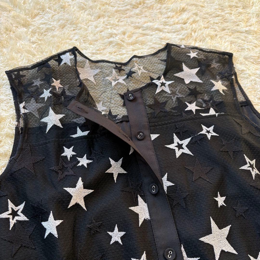 美品】グレースコンチネンタル ダイアグラム ノースリーブワンピース