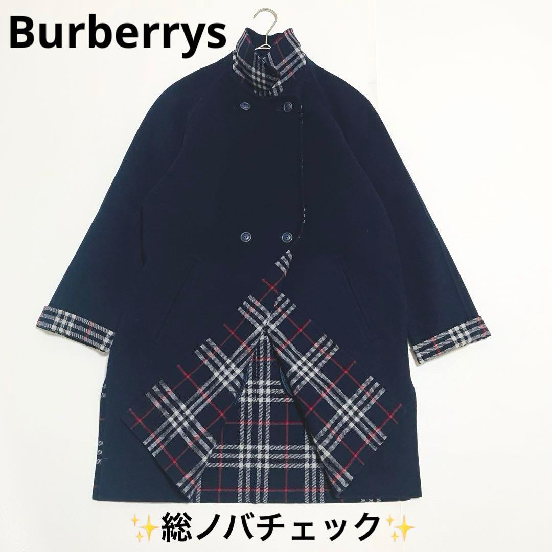 Burberrysバーバリーズ総ノバチェックウールコートカシミヤ混 Burberrys(バーバリーズ) 80'S~90's ノバチェック カシミヤ混 ウール
