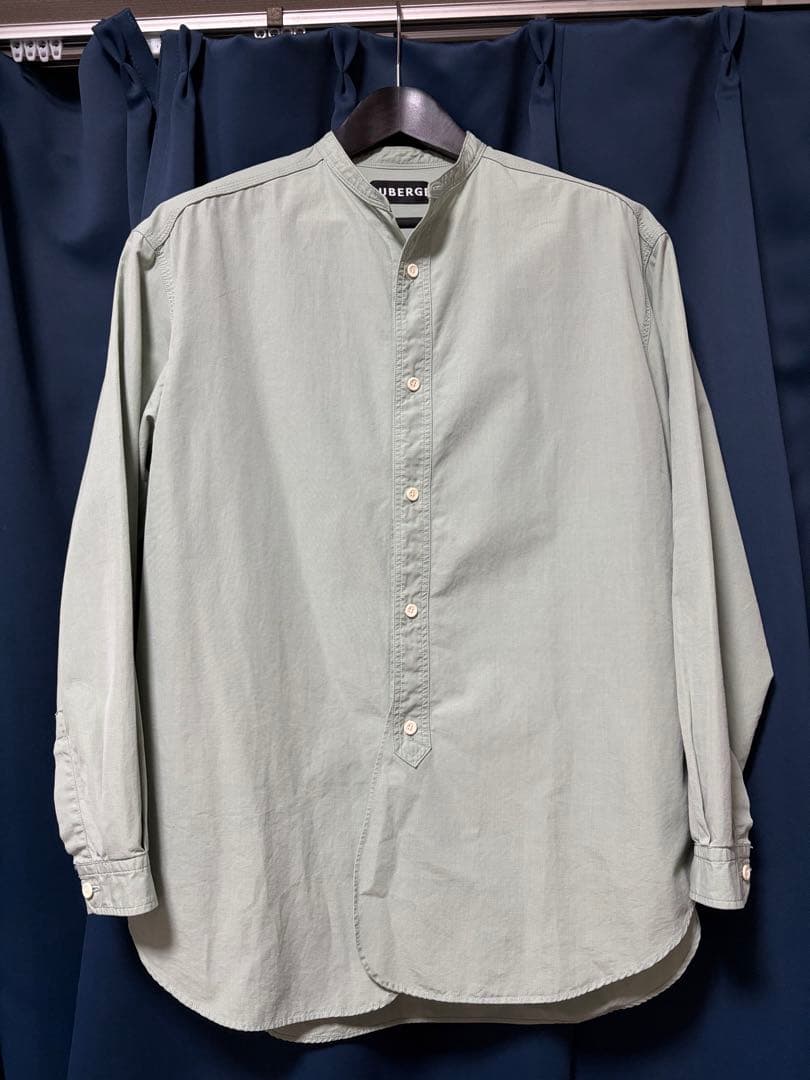 AUBERGE BIG RAF スタンドカラーシャツ ライトグリーン 42 AUBERGE BIG RAF スタンドカラーシャツ ライトグリーン 42 - メルカリ