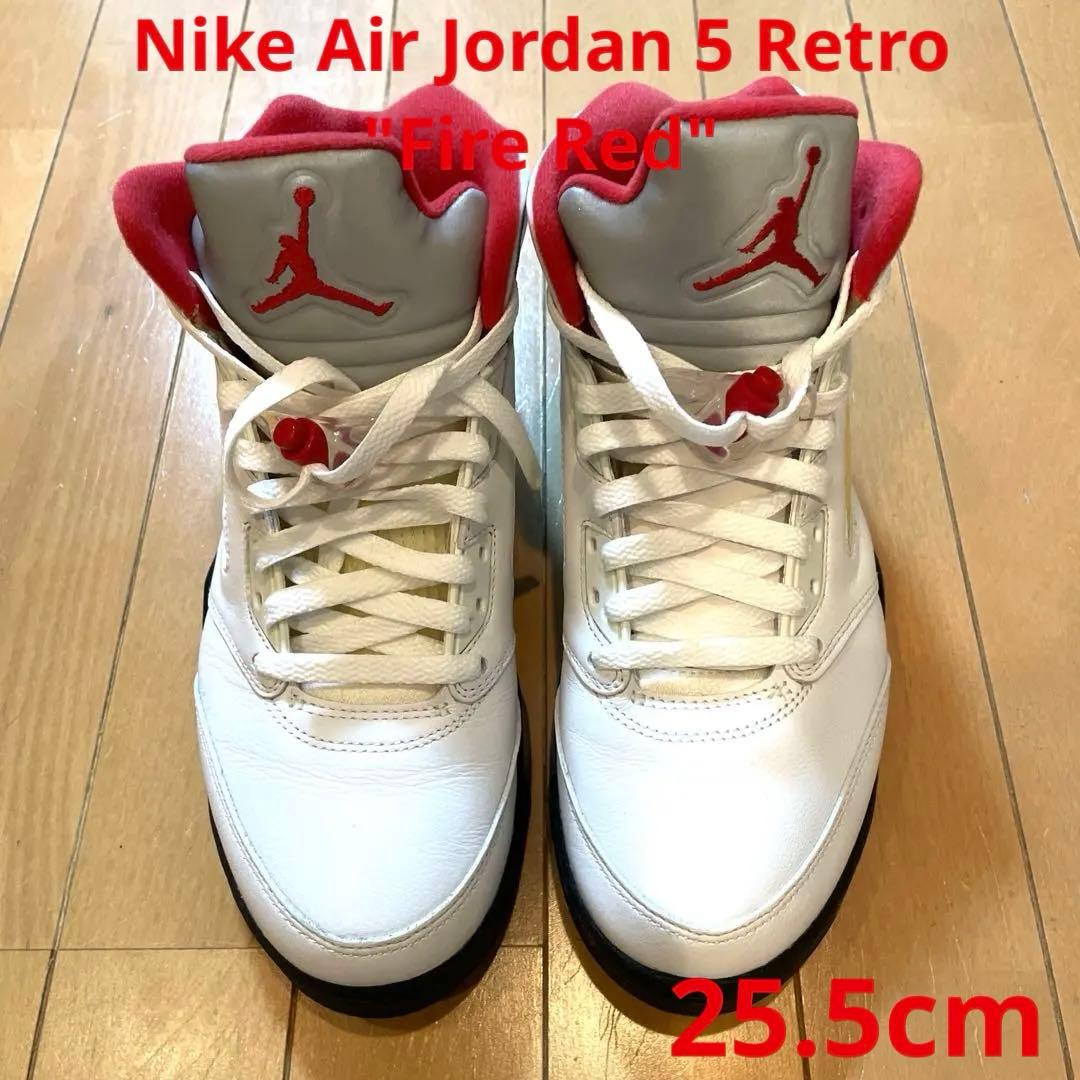 【美品】Nike Air Jordan 5 Retro \"Fire Red\" スニダンで購入可】NIKE AIR JORDAN 5 