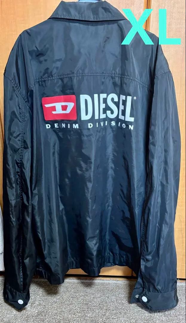 美品✨DIESEL ブラック ナイロンジャケット コーチジャケットXL