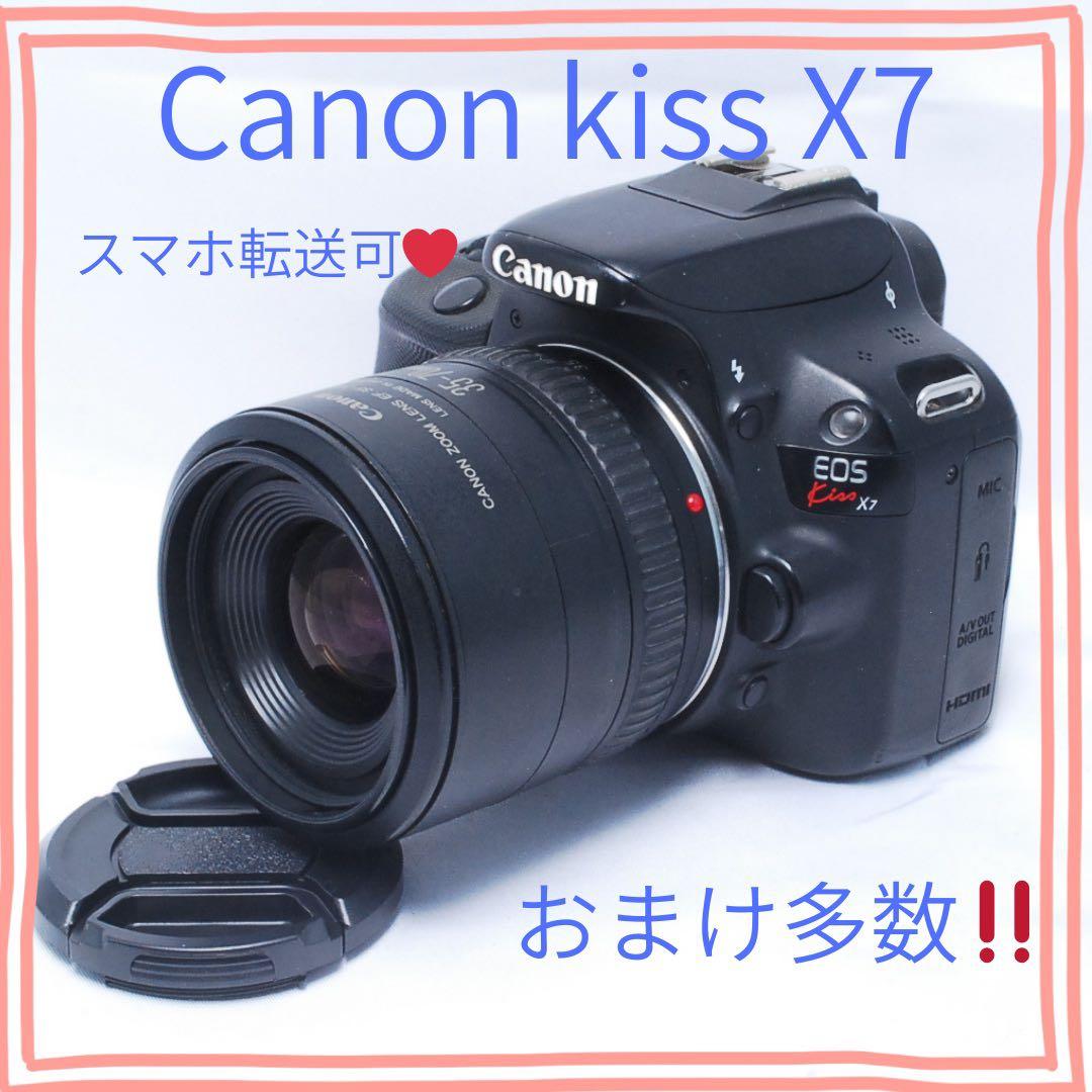 スマホ転送ケーブル付き✨canon kiss x7✨一眼レフカメラ✨軽量カメラ