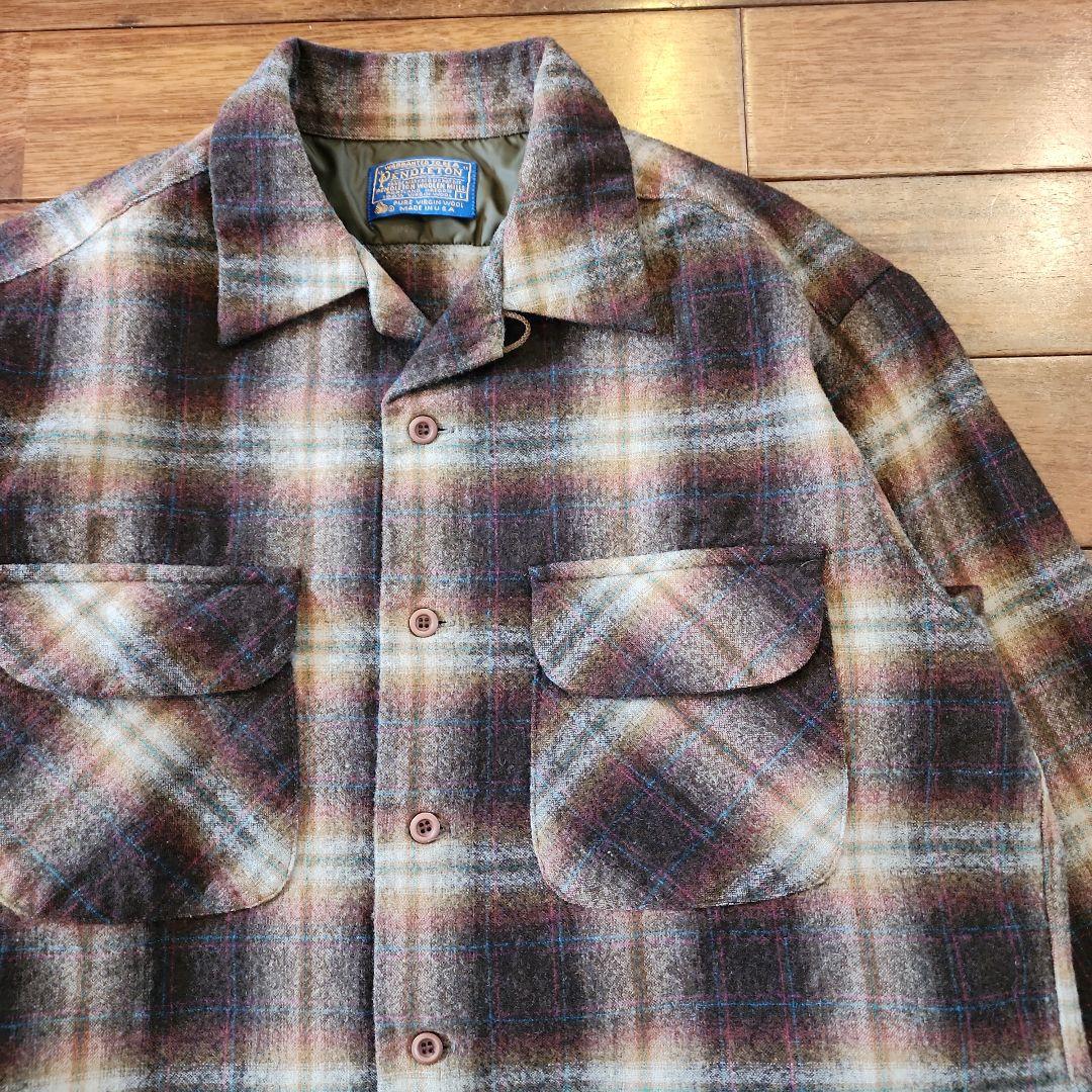 70s pendleton ペンドルトン オンブレチェック シャツ Lサイズ - メルカリ