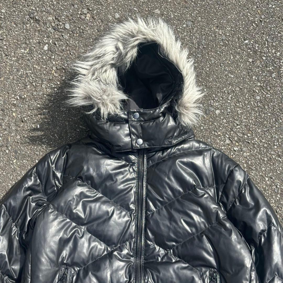 y2k 00s old uniqloファー ダウンジャケット お兄 平成 - メルカリ