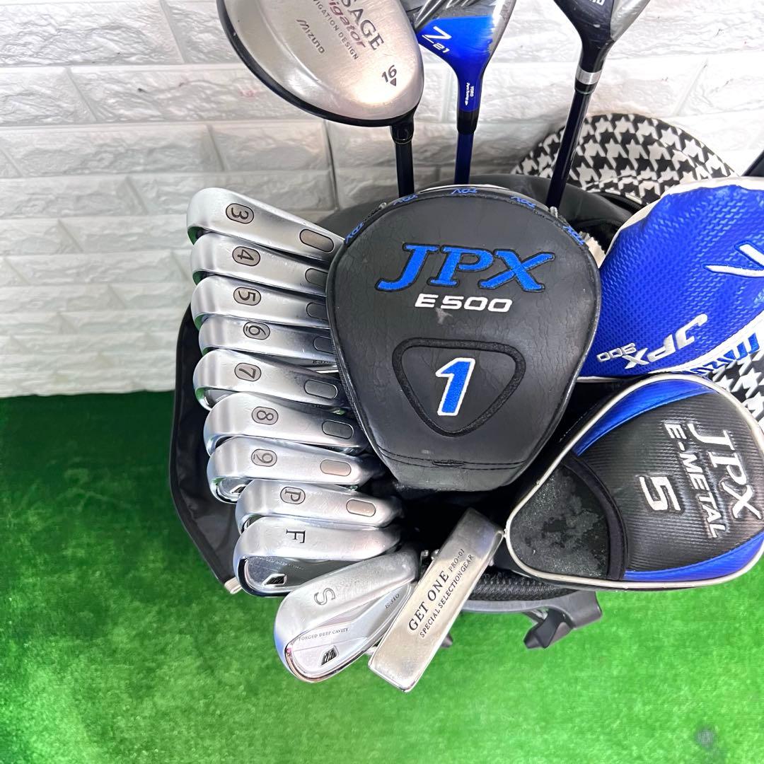 ゴルフセット 豪華 Mizuno JPX メンズ ラウンド仕様 すぐ使える ゴルフ