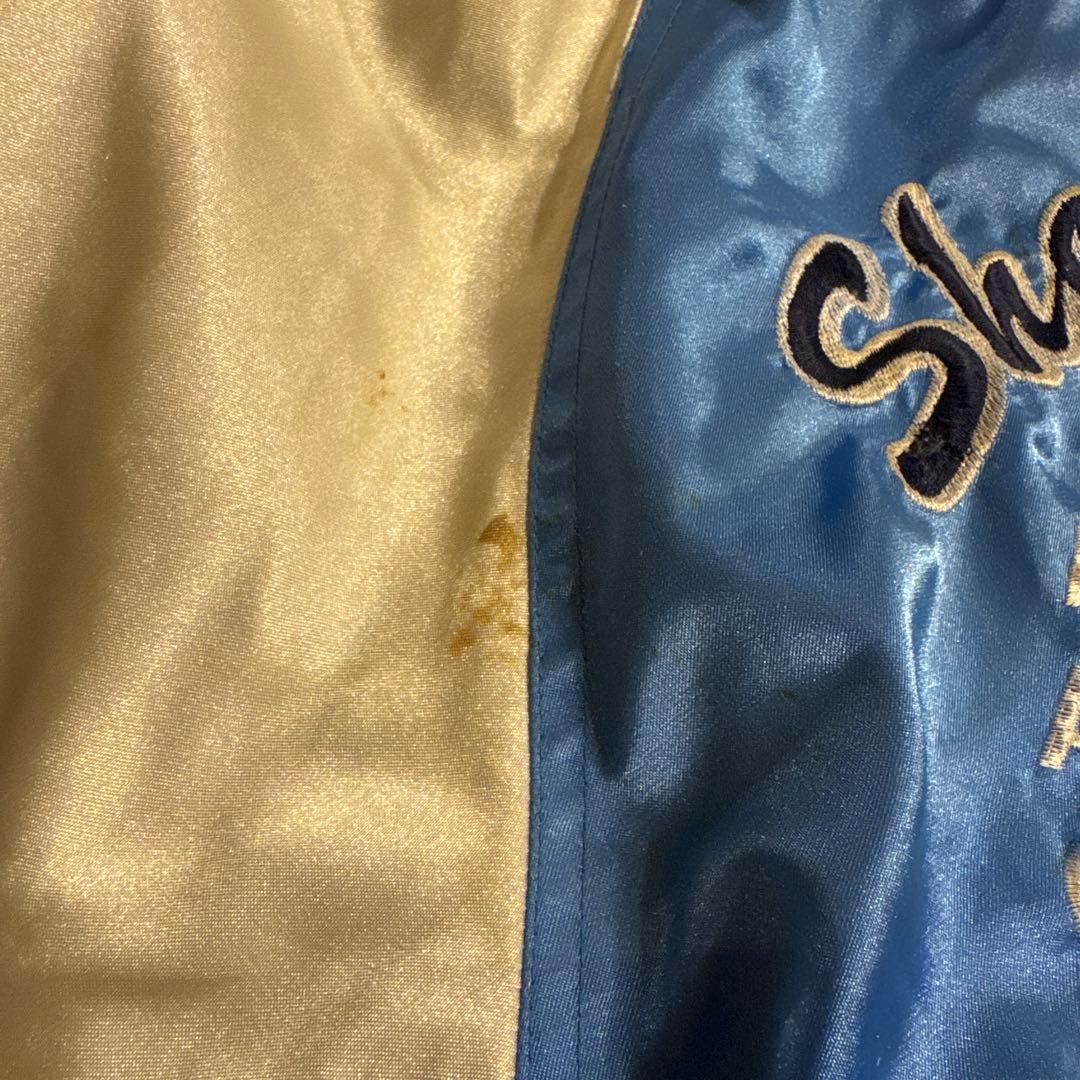 90s Shoot One 別珍 リバーシブル スカジャン サテン ベロア M