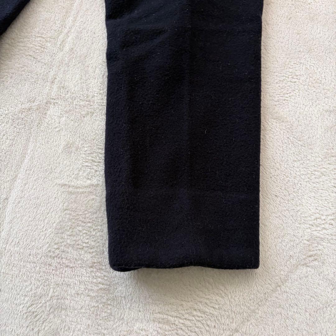 肉厚 NEAT メルトンウール テーパード スラックス 極暖 ブラック系