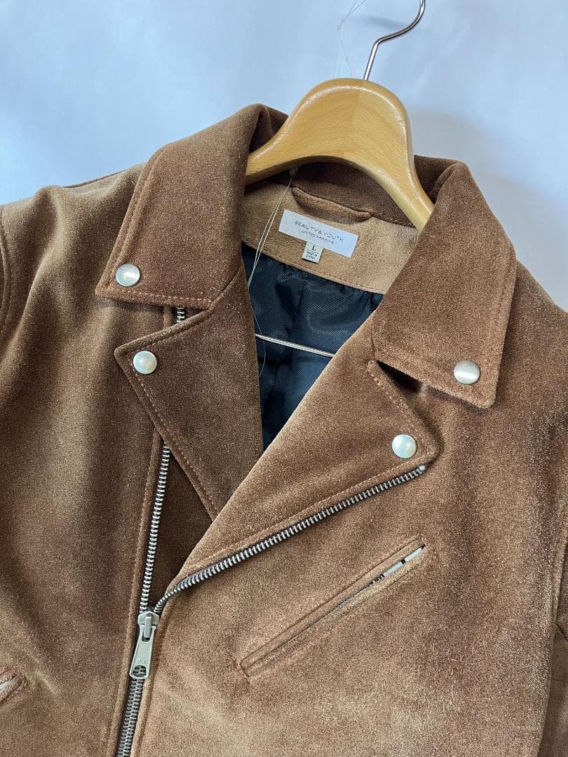 綺麗 ビューティー＆ユース スエードレザー ダブル ライダース