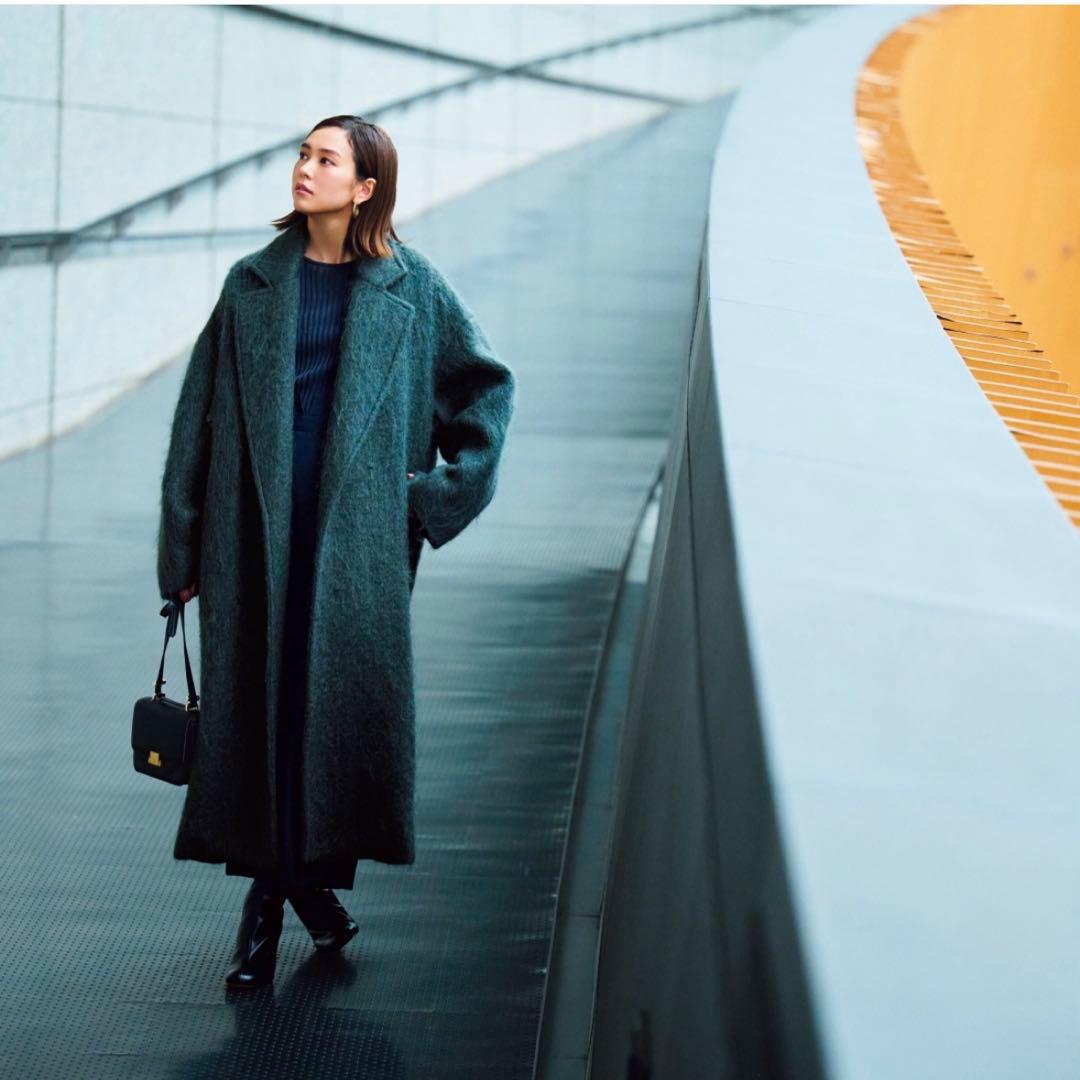 ハウント　HAUNT シャギーコート グレーグリーン モヘア　モヘヤ　M 36 未使用級 HAUNT モヘヤ シャギーコート グレーグリーン - メルカリ