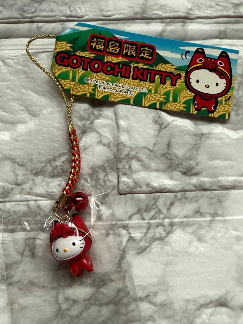 ご当地ストラップ ハローキティ 銀座カンカン娘 岩手 福島 新潟 その他