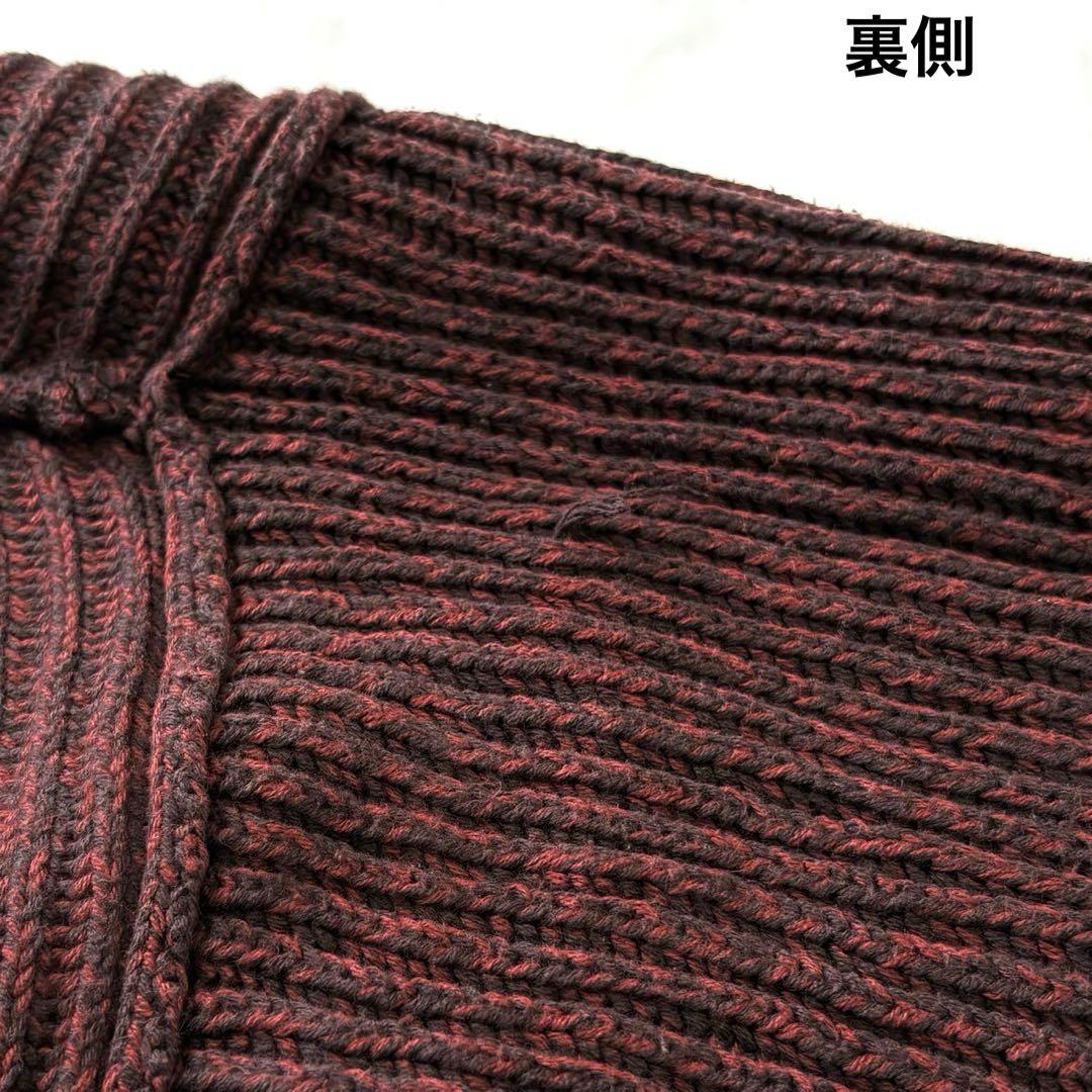 渋いカラー エルエルビーン 肉厚 コットンニット リブニット メランジ