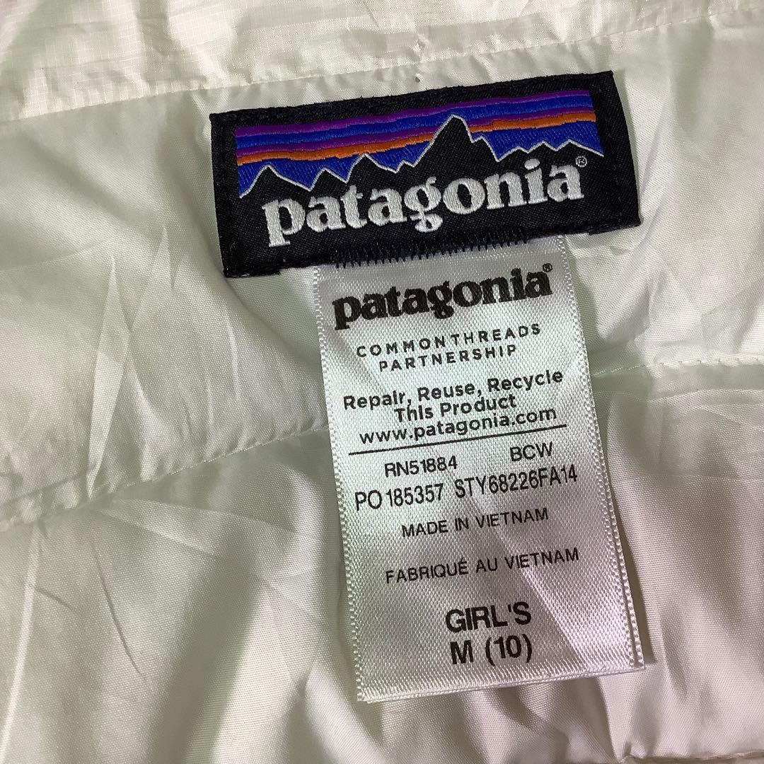 ○パタゴニア ダウンベスト キルティング フルジップ 刺繍ロゴ